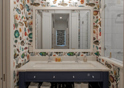 Bathroom remodel and wallpaper